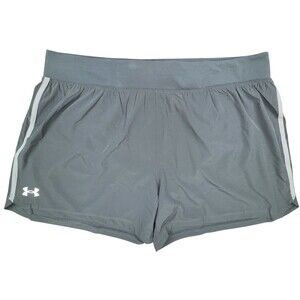 Under Armour Mens XXL Shorts Gray Speedpocket Gym Training Running 5" Inseam New